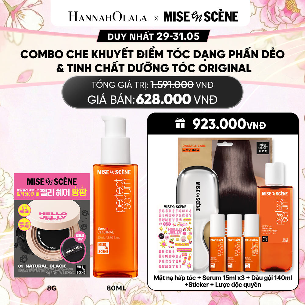  [COMBO EXCLUSIVE] COMBO PHẤN DẺO CHE KHUYẾT ĐIỂM TÓC PANG PANG 8G & TINH CHẤT DƯỠNG TÓC MISE EN SCÈNE PERFECT SERUM ORIGINAL 80ML 