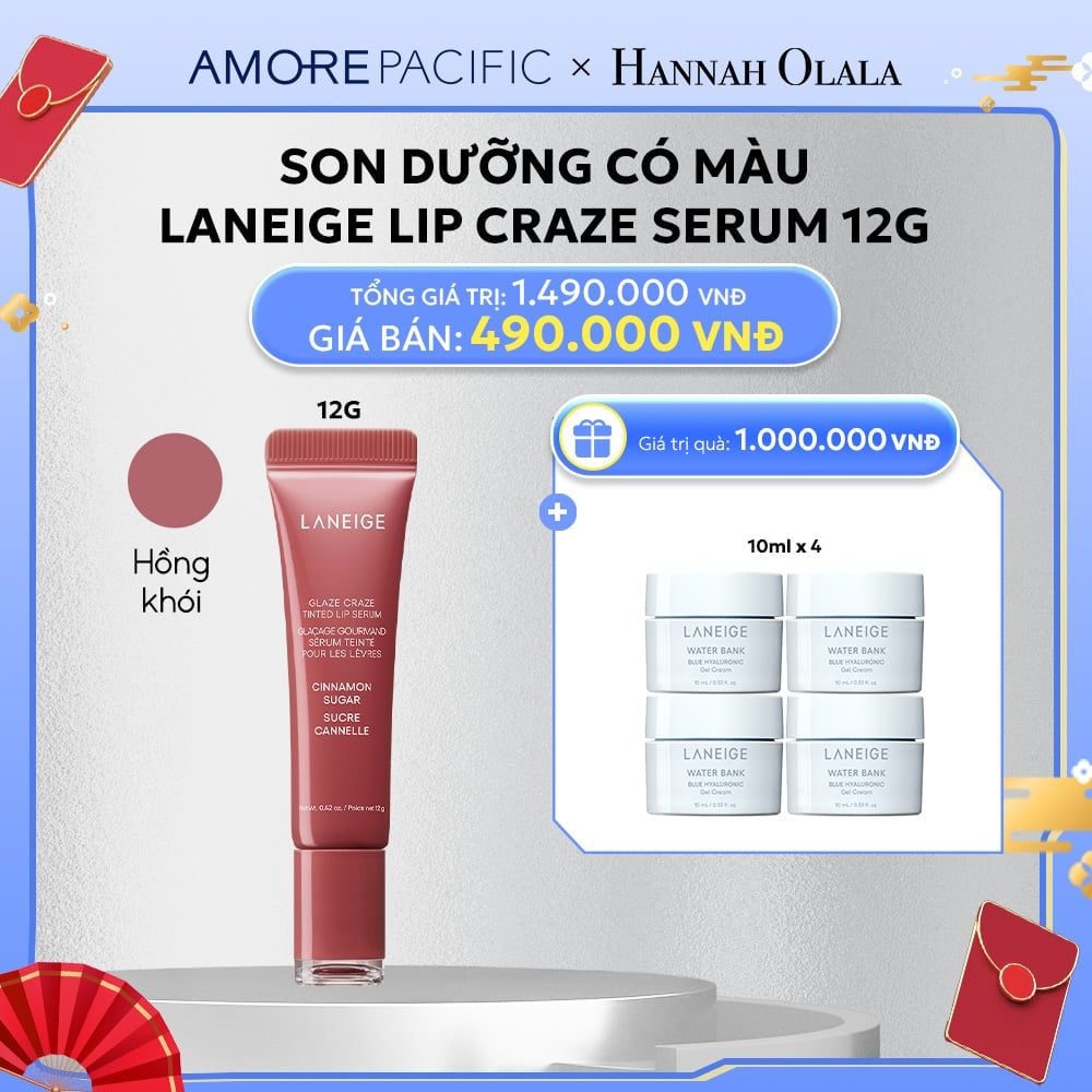  D28_DEAL 11:SON DƯỠNG CÓ MÀU LANEIGE LIP CRAZE SERUM 12G 