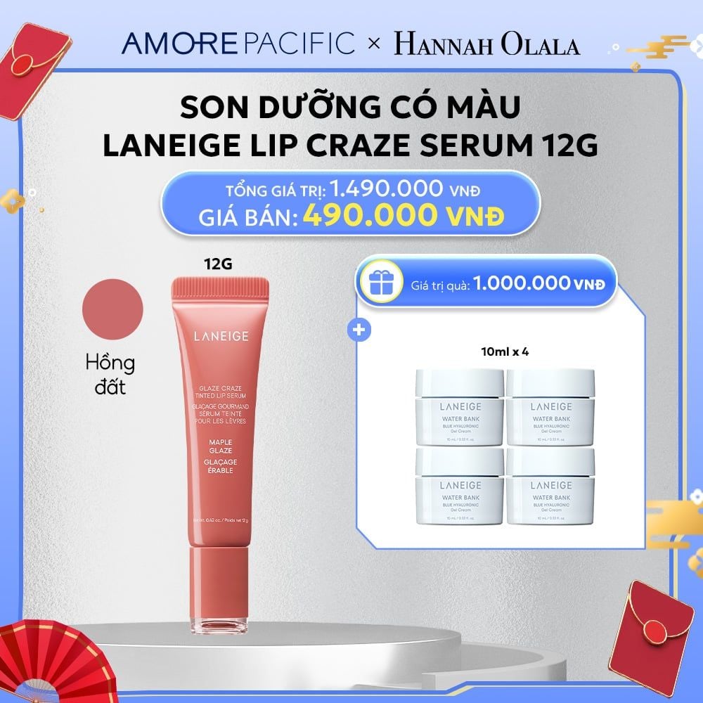  D28_DEAL 11:SON DƯỠNG CÓ MÀU LANEIGE LIP CRAZE SERUM 12G 