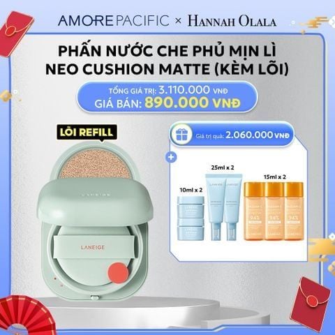  D54_DEAL 9A: PHẤN NƯỚC CHE PHỦ MUA 1 PHẤN NƯỚC CHE PHỦ MỊN LÌ, MỎNG NHẸ 50H NEO CUSHION MATTE (KÈM LÕI) CHỌN MÀU 
