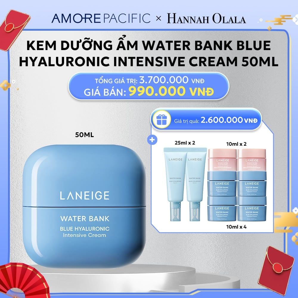  D53_DEAL 8: KEM DƯỠNG ẨM WATER BANK BLUE HYALURONIC INTENSIVE CREAM 50ML 
