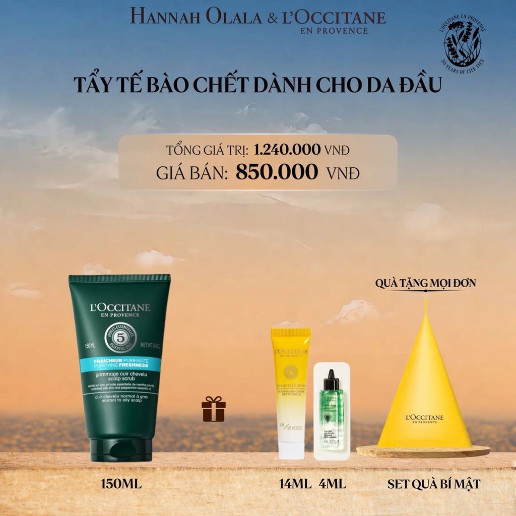  TẨY TẾ BÀO CHẾT DÀNH CHO DA ĐẦU L'OCCITANE 