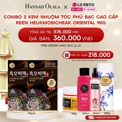  A735_DEAL 22: COMBO 2 KEM NHUỘM TÓC PHỦ BẠC CAO CẤP REEN HEUKMOBICHEAK ORIENTAL 90GR - GIAO HÀNG SAU 11/12 
