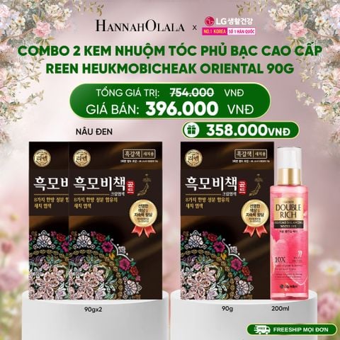  E886_DEAL 39: COMBO 2 KEM NHUỘM TÓC PHỦ BẠC CAO CẤP REEN HEUKMOBICHEAK ORIENTAL 90GR 