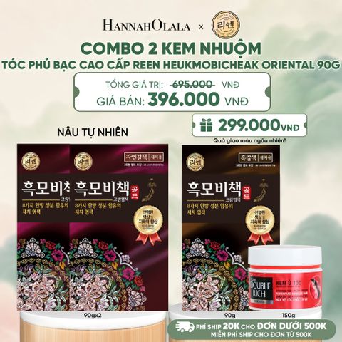  COMBO 2 KEM NHUỘM TÓC PHỦ BẠC CAO CẤP REEN HEUKMOBICHEAK ORIENTAL 90GR - A355 