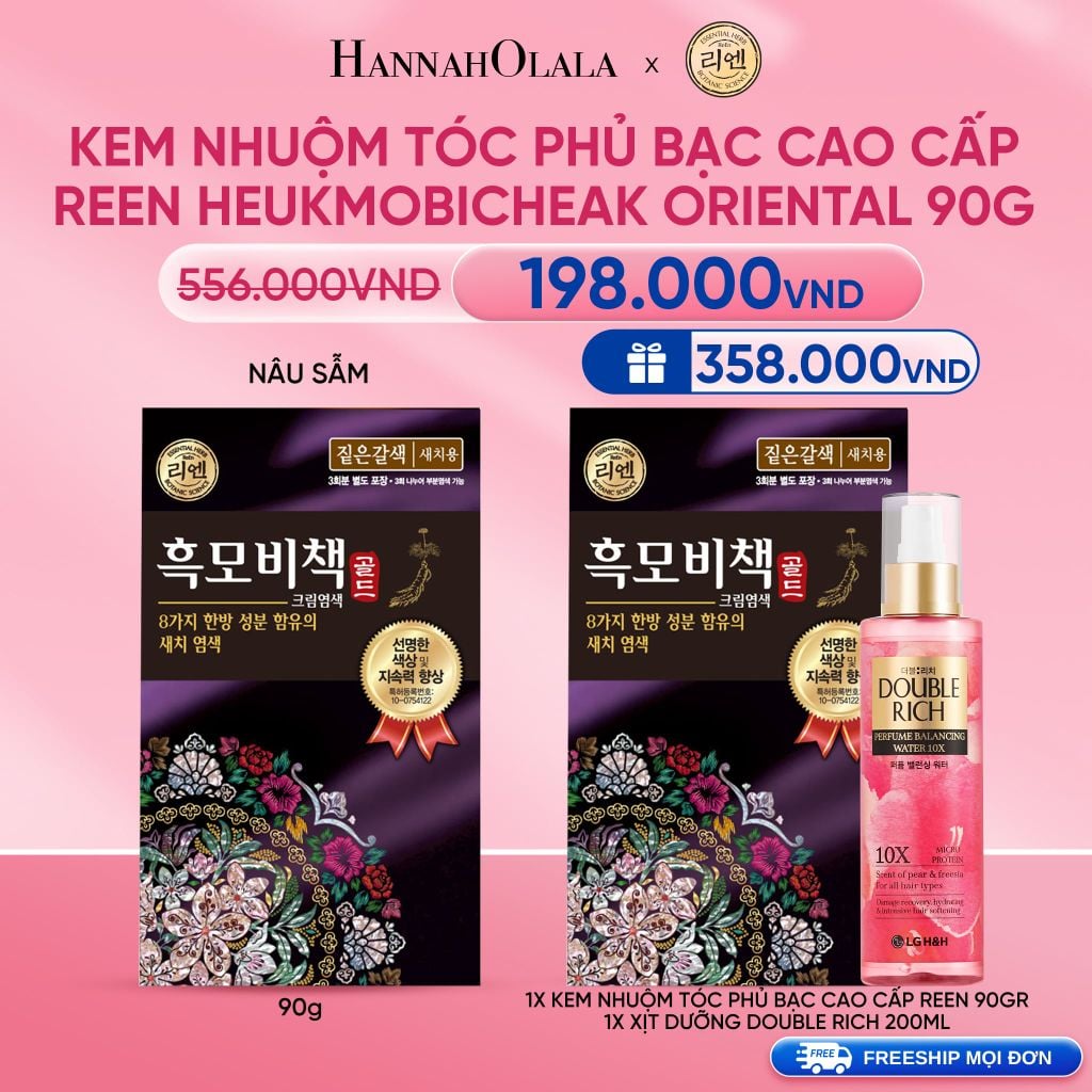  DEAL 8: KEM NHUỘM TÓC PHỦ BẠC CAO CẤP REEN HEUKMOBICHEAK ORIENTAL 90GR 