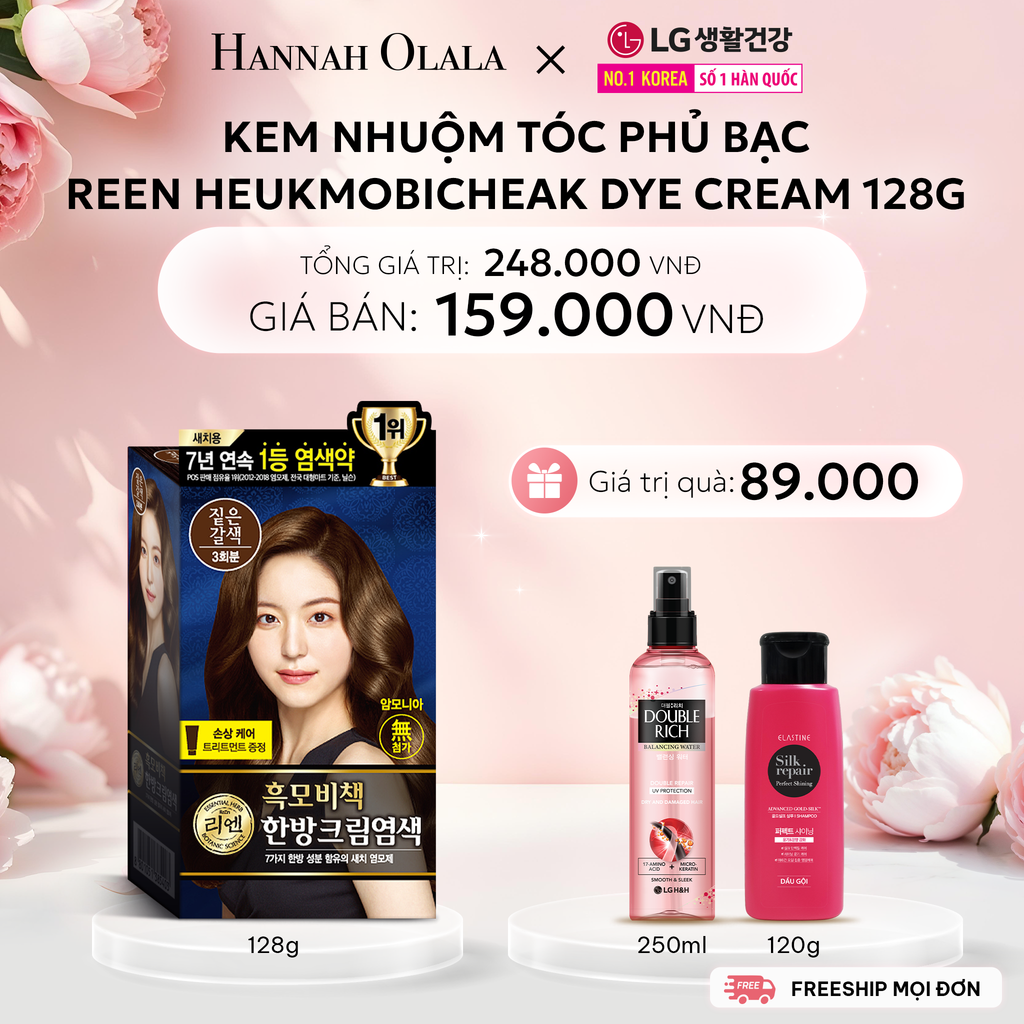 E1041: DEAL 15: KEM NHUỘM TÓC PHỦ BẠC THẢO MỘC REEN HEUKMOBICHEAK ORIENTAL 128G 
