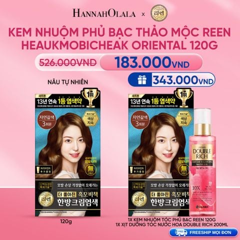  DEAL 7: KEM NHUỘM TÓC PHỦ BẠC THẢO MỘC REEN HEAUKMOBICHEAK CREAM 120G 