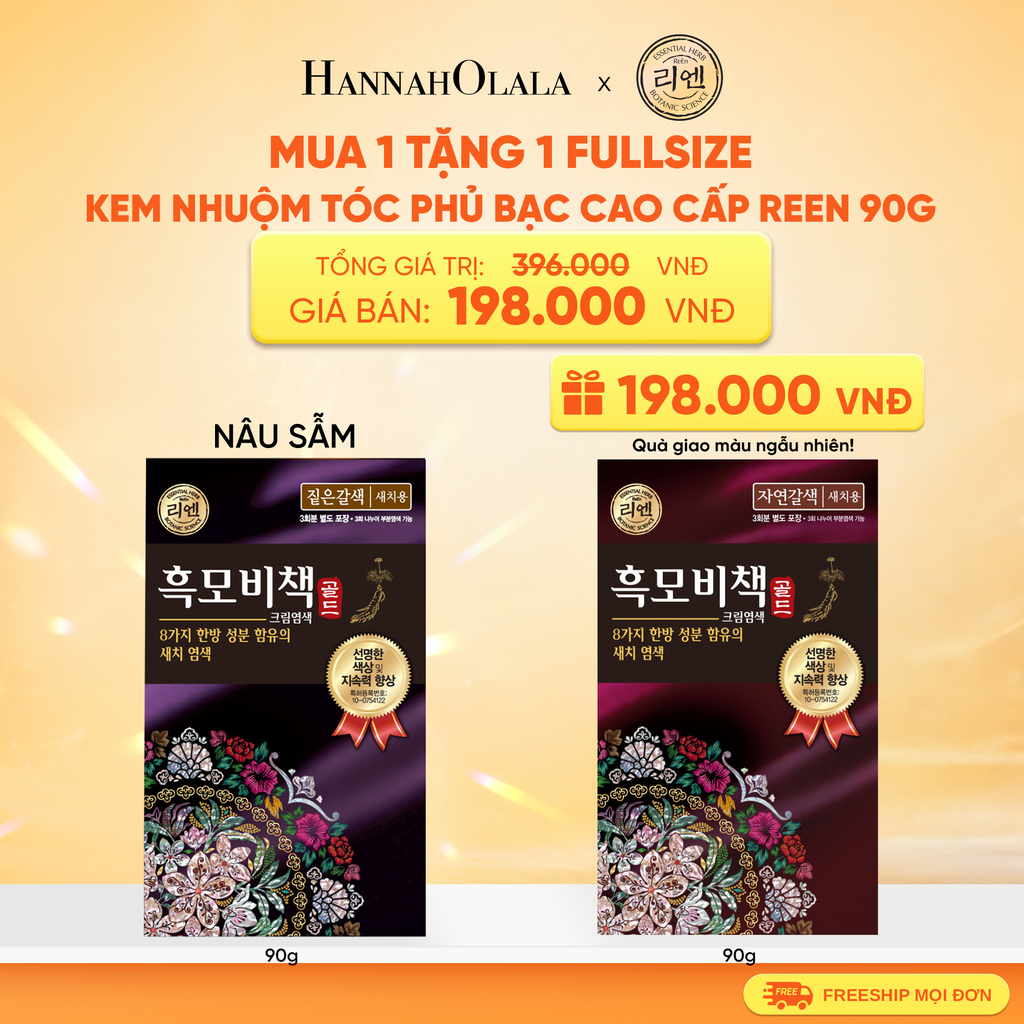  KEM NHUỘM TÓC PHỦ BẠC CAO CẤP REEN HEUKMOBICHEAK ORIENTAL 90GR 