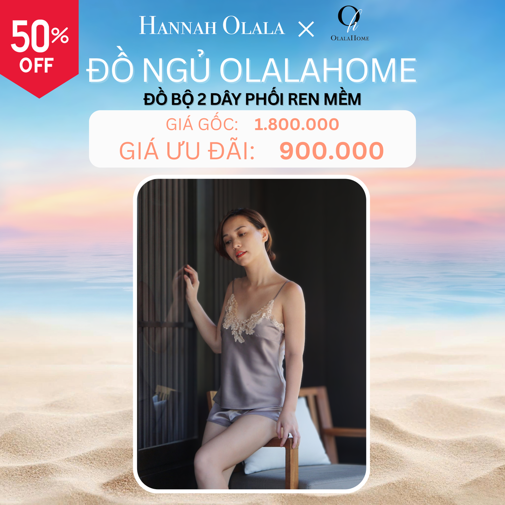  DEAL 20D: ĐỒ BỘ 2 DÂY PHỐI REN MỀM - MÀU XÁM 