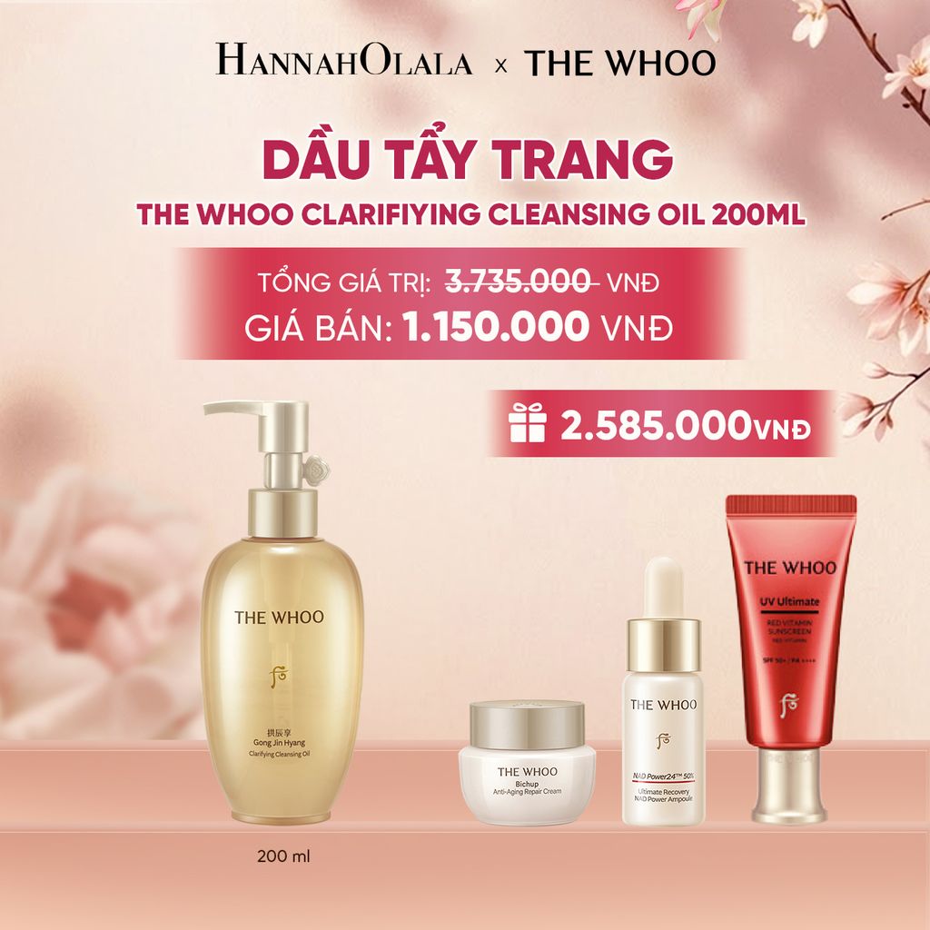  DẦU TẨY TRANG THE WHOO GONG JIN HYANG CLARIFIYING CLEANSING OIL 200ML - A412 