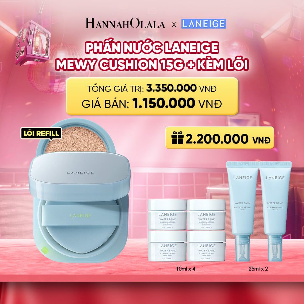  MỚI - PHẤN NƯỚC LANEIGE MEWY CUSHION KÈM LÕI 15G X 2_K236 
