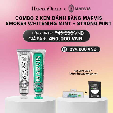  COMBO 2 KEM ĐÁNH RĂNG MARVIS 75ML/85ML - LÀM SẠCH RĂNG, GIỮ HƠI THỞ THƠM MÁT_A1149 