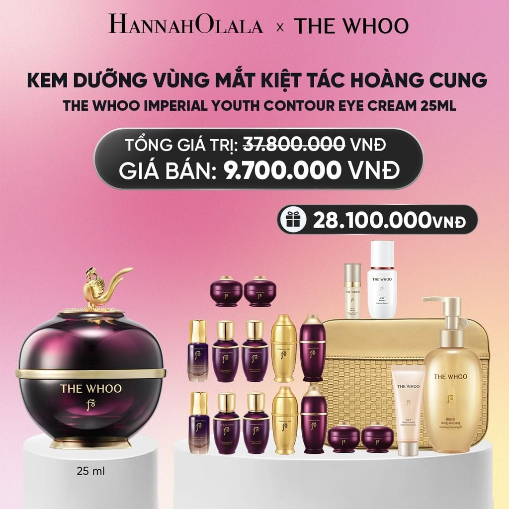  BỘ KEM DƯỠNG VÙNG MẮT KIỆT TÁC HOÀNG CUNG THE WHOO IMPERIAL YOUTH CONTOUR EYE CREAM 25ML SPECIAL SET_A208 