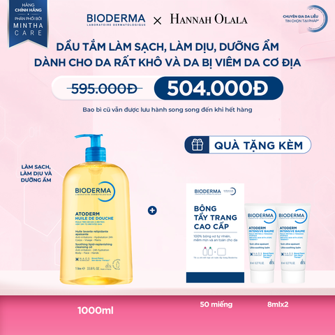  DẦU TẮM LÀM SẠCH, LÀM DỊU, DƯỠNG ẨM DÀNH CHO DA RẤT KHÔ VÀ DA BỊ VIÊM DA CƠ ĐỊA 
