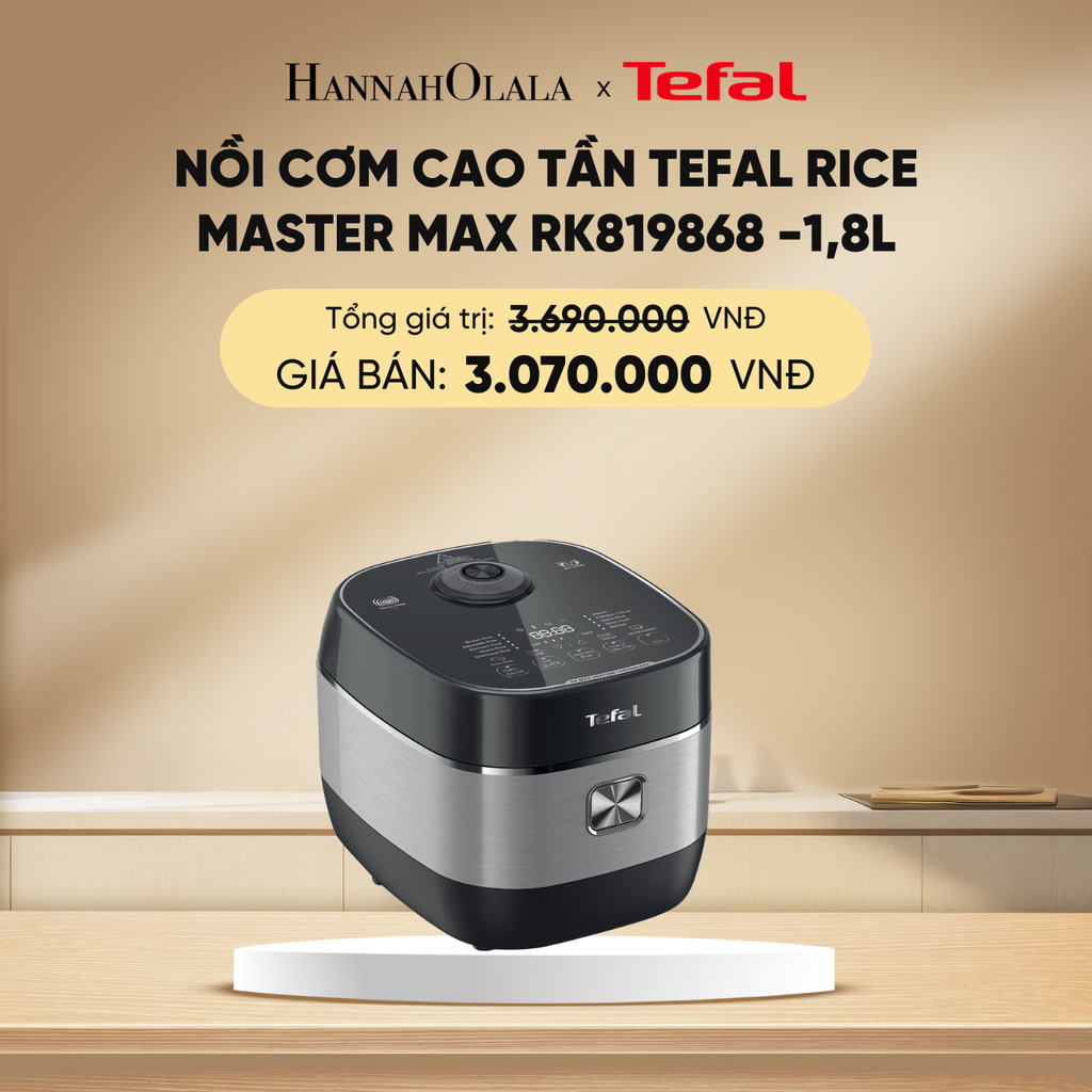  DEAL 5.1: NỒI CƠM CAO TẦN TEFAL RICE MASTER MAX RK819868 - 1.8L 