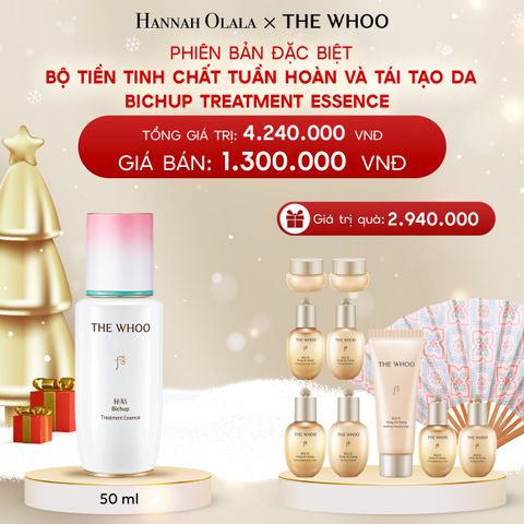  A333_DEAL 11: PHIÊN BẢN ĐẶC BIỆT - BỘ TIỀN TINH CHẤT TUẦN HOÀN VÀ TÁI TẠO DA THE WHOO BICHUP TREATMENT ESSENCE 50ML 