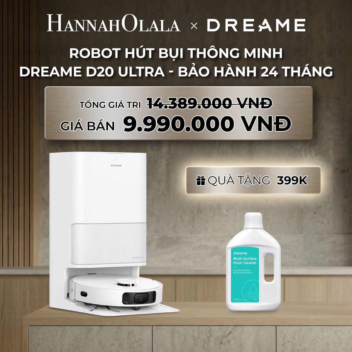 Robot Hút Bụi DREAME D20 ULTRA 13000PA