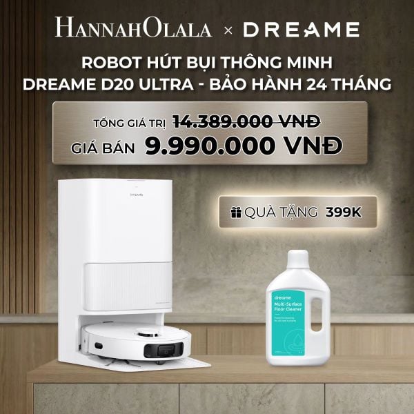  DREAME D20 ULTRA ROBOT HÚT BỤI THÔNG MINH LỰC HÚT 13.000PA TRẠM SẠC ĐA NĂNG RẢNH TAY ĐẾN 100 NGÀY BH 24 THÁNG 