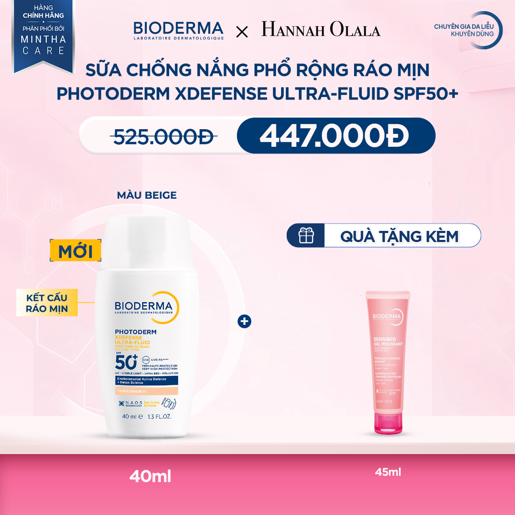  M4_DEAL 12: SỮA CHỐNG NẮNG PHỔ RỘNG RÁO MỊN, BẢO VỆ DA TOÀN DIỆN SPF50+ PA++++ (CHỌN MÀU) 