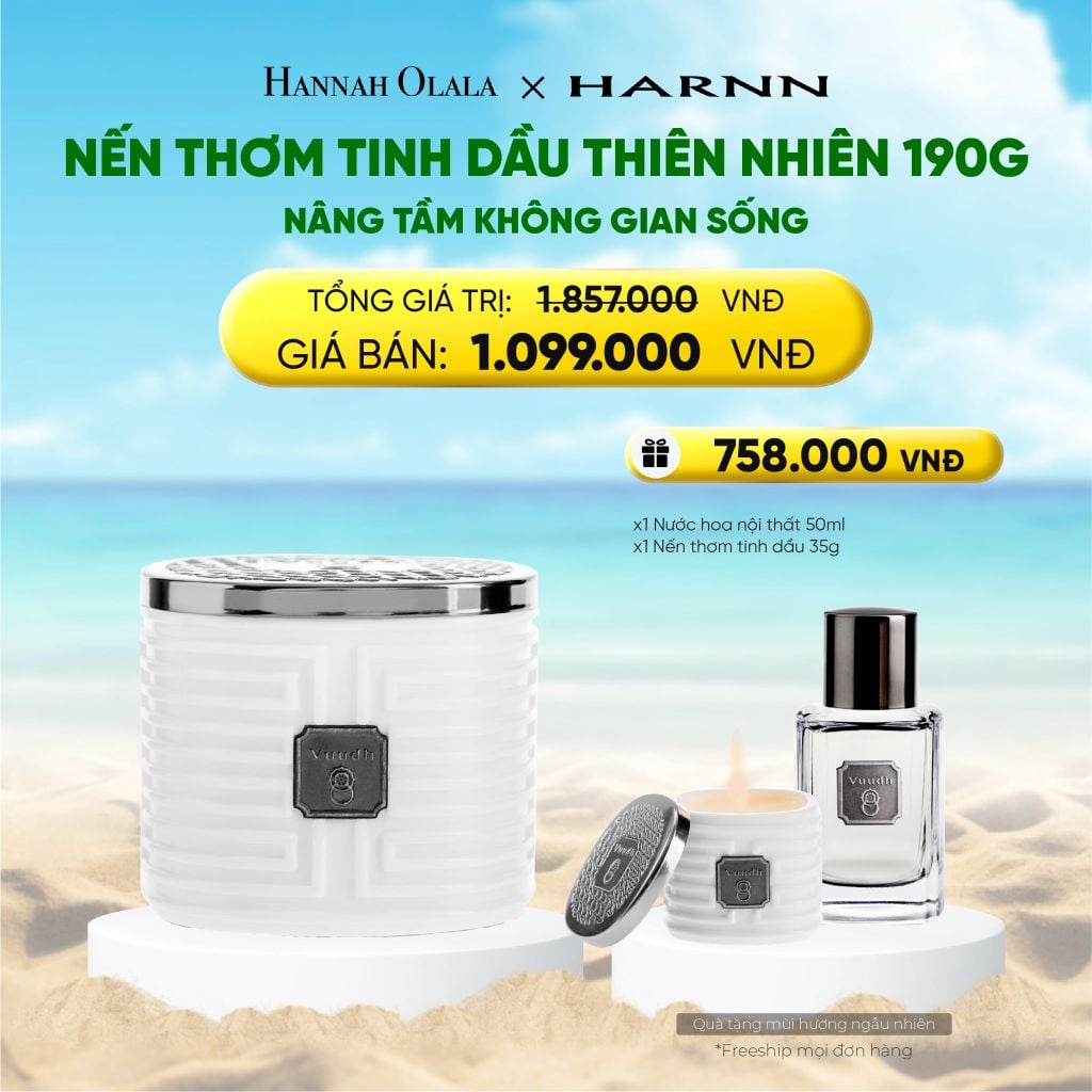  NẾN THƠM 190G HƯƠNG TINH DẦU THIÊN NHIÊN, KHÔNG PARAFIN GIÚP THƯ GIÃN KHÔNG GIAN SỐNG 