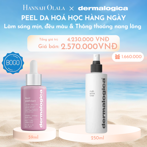  C279_DEAL 9: FLASHDEAL 1B: BOGO PEEL CẢI THIỆN BỀ MẶT DA HÀNG NGÀY PHIÊN BẢN NÂNG CẤP LIQUID PEELFOLIANT 59ML - TẶNG XỊT KHOÁNG CẤP ẨM TỨC THÌ MULTI ACTIVE TONER - 250ML 
