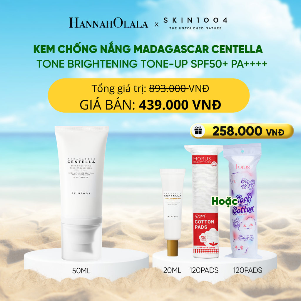  SKIN1004 KEM CHỐNG NẮNG MADAGASCAR CENTELLA TONE BRIGHTENING TONE-UP SUNSCREEN SPF50+ PA++++ 50ML 