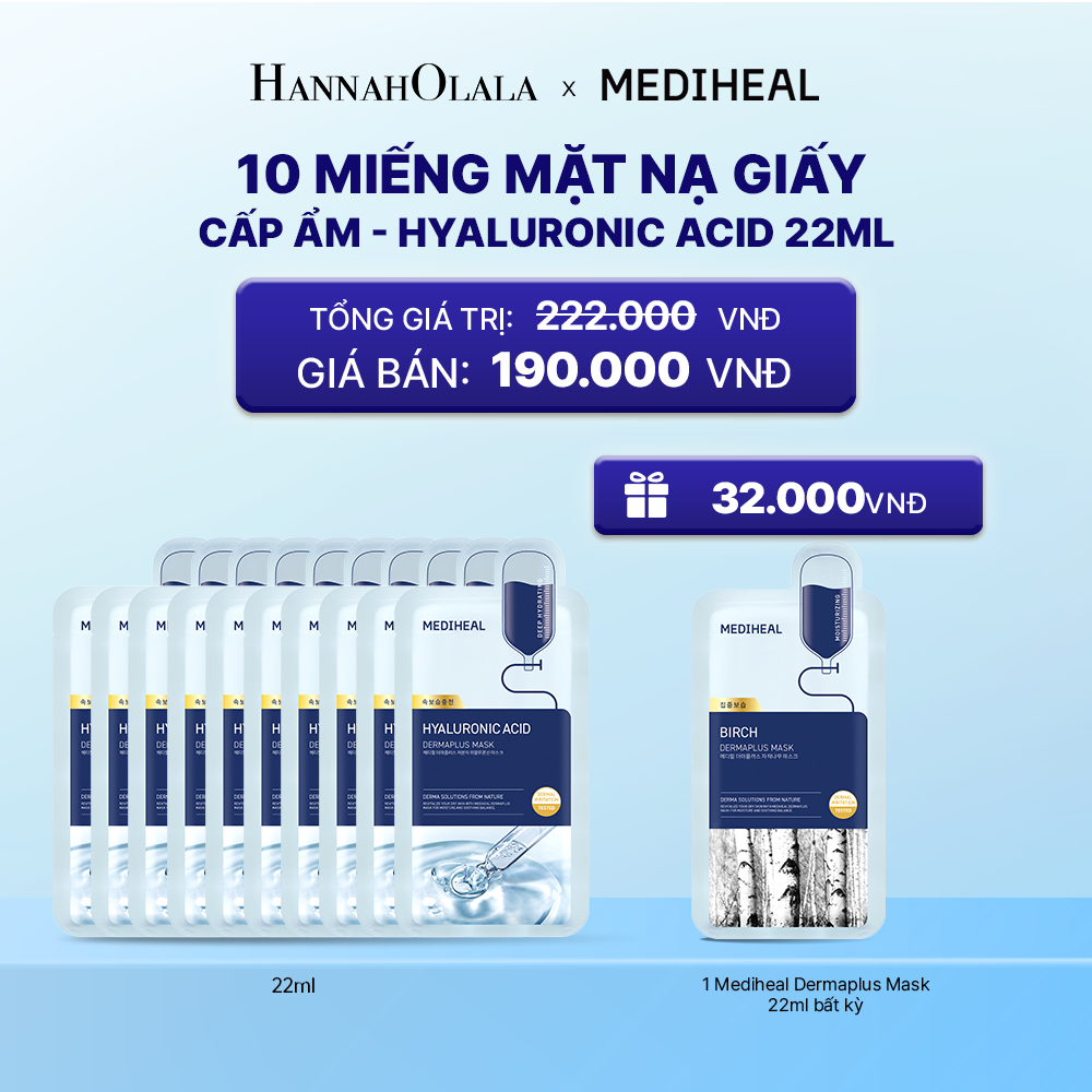  MEDIHEAL MẶT NẠ DERMAPLUS MASK 22ML (COMBO 10 MIẾNG) BẤT KỲ_K184 