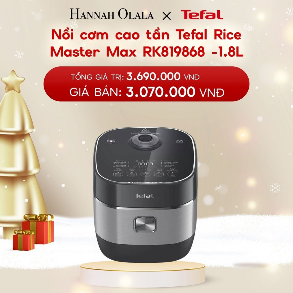  A1159_DEAL 5.1: NỒI CƠM CAO TẦN TEFAL RICE MASTER MAX RK819868 - 1.8L 