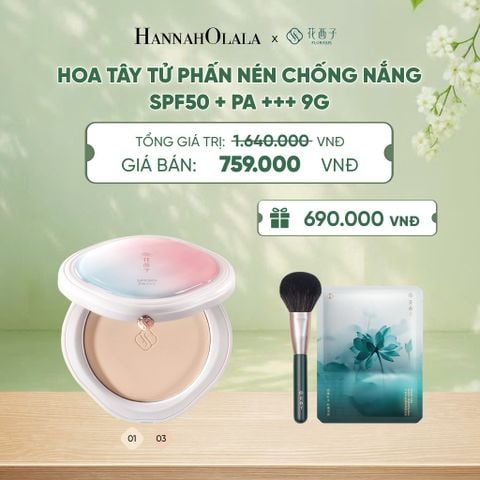  HOA TÂY TỬ PHẤN NÉN CHỐNG NẮNG SPF50 + PA +++ 9G - A181 