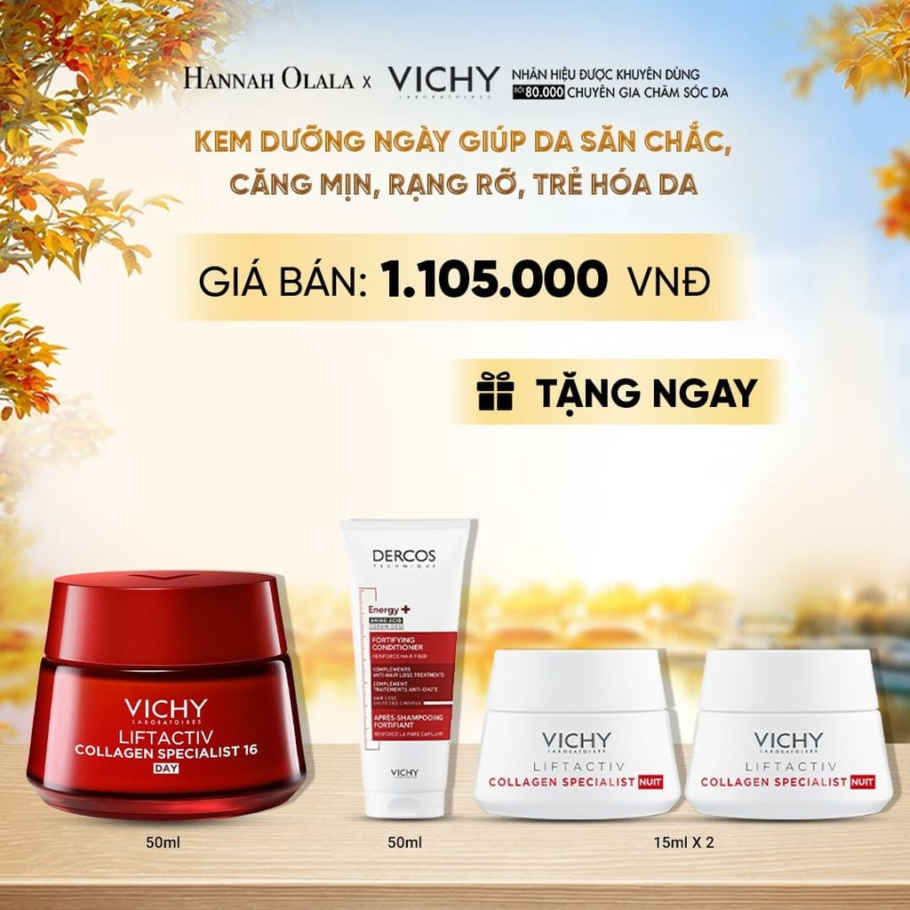 KEM DƯỠNG NGÀY VICHY COLLAGEN 16 GIÚP DA SĂN CHẮC, CĂNG MỊN, RẠNG RỠ, TRẺ HÓA DA 50ML - E635 