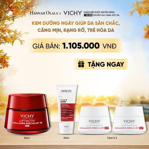  KEM DƯỠNG NGÀY VICHY COLLAGEN 16 GIÚP DA SĂN CHẮC, CĂNG MỊN, RẠNG RỠ, TRẺ HÓA DA 50ML - E635 