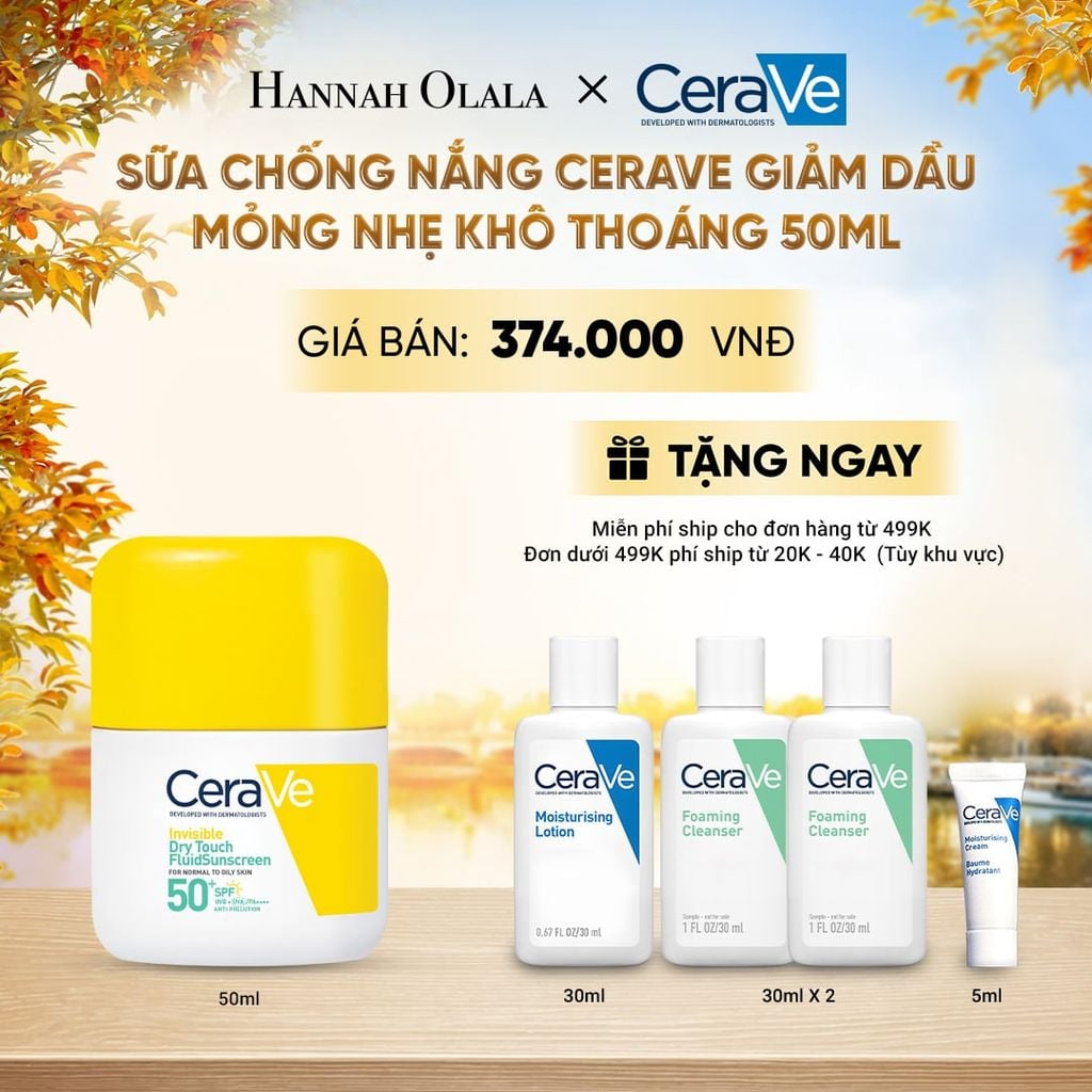  SỮA CHỐNG NẮNG CERAVE GIẢM DẦU MỎNG NHẸ KHÔ THOÁNG 50ML - E594 