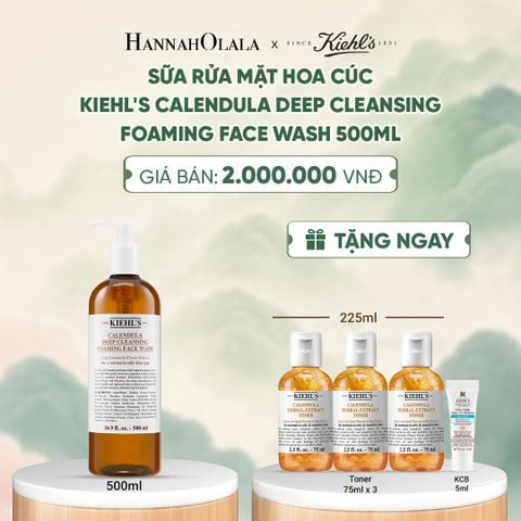  SỮA RỬA MẶT HOA CÚC KIEHL'S CALENDULA DEEP CLEANSING FOAMING FACE WASH 500ML - A128 
