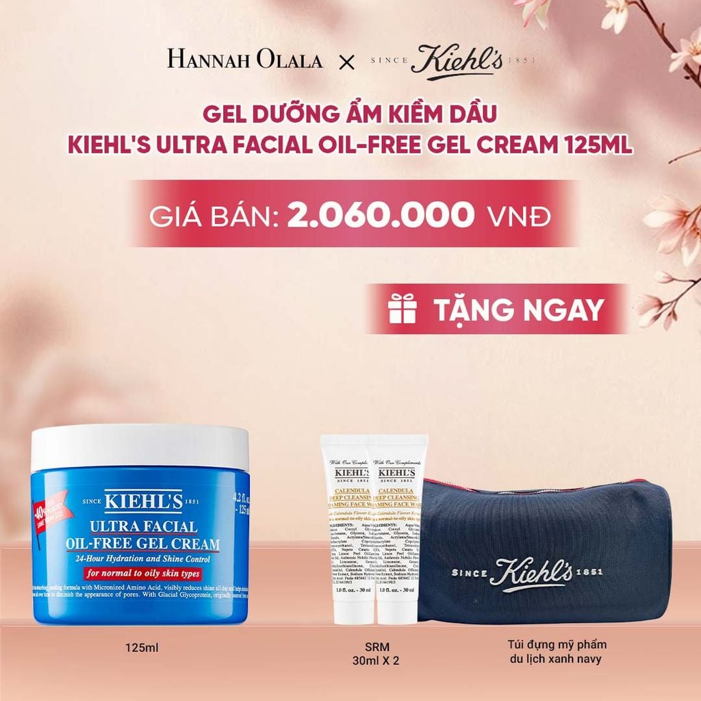  GEL DƯỠNG ẨM KIỀM DẦU 24H KIEHL'S ULTRA FACIAL OIL-FREE GEL CREAM 125ML - A2036 