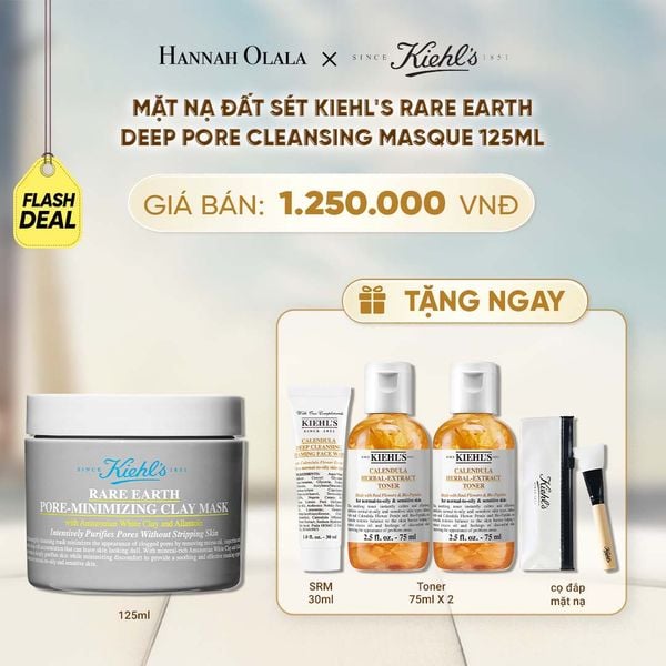  [FLASH DEAL] MẶT NẠ ĐẤT SÉT GIẢM DẦU & THU NHỎ LỖ CHÂN LÔNG KIEHL'S RARE EARTH DEEP PORE CLEANSING MASQUE 125ML (MỚI) - D765 