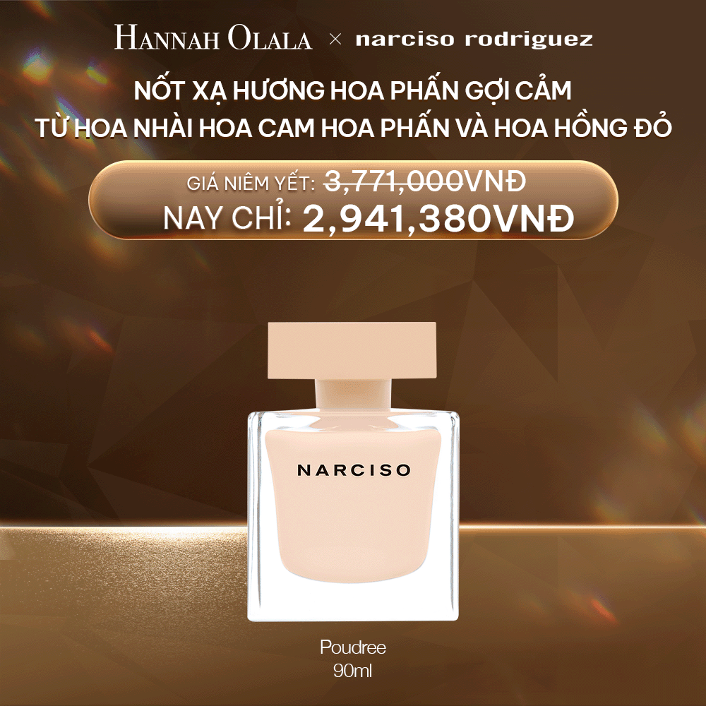  DEAL 36:  NƯỚC HOA NỮ NARCISO RODRIGUEZ NARCISO EAU DE PARFUM POUDREE 90ML 