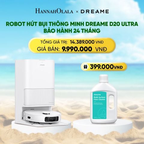  DEAL 8: DREAME D20 ULTRA ROBOT HÚT BỤI THÔNG MINH LỰC HÚT 13.000PA TRẠM SẠC ĐA NĂNG RẢNH TAY ĐẾN 100 NGÀY BH 24 THÁNG 