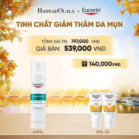  TINH CHẤT GIÚP GIẢM THÂM MỤN VÀ DƯỠNG SÁNG DA EUCERIN DERMOPURE CLINICAL TRIPLE ACTION 40ML - E909 