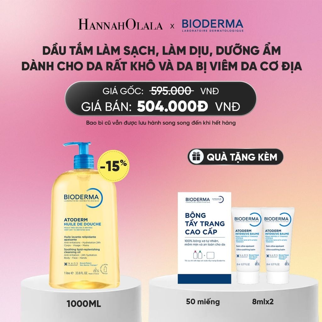  DẦU TẮM LÀM SẠCH, LÀM DỊU, DƯỠNG ẨM DÀNH CHO DA RẤT KHÔ VÀ DA BỊ VIÊM DA CƠ ĐỊA_A2090 