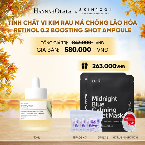  NEW SKU SKIN1004 TINH CHẤT MADAGASCAR CENTELLA RETINOL 0.2 BOOSTING SHOT AMPOULE 30ML (IP04) - E474 