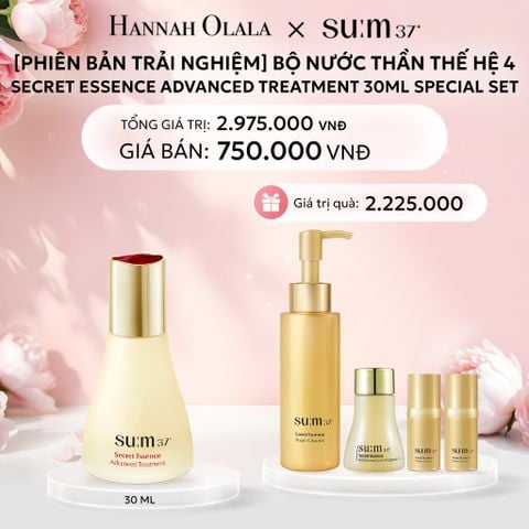  E800: DEAL 38: [PHIÊN BẢN TRẢI NGHIỆM] BỘ NƯỚC THẦN THẾ HỆ 4 SU:M37º SECRET ESSENCE ADVANCED TREATMENT 30ML SPECIAL SET - [GIAO HÀNG TỪ 03/10] 