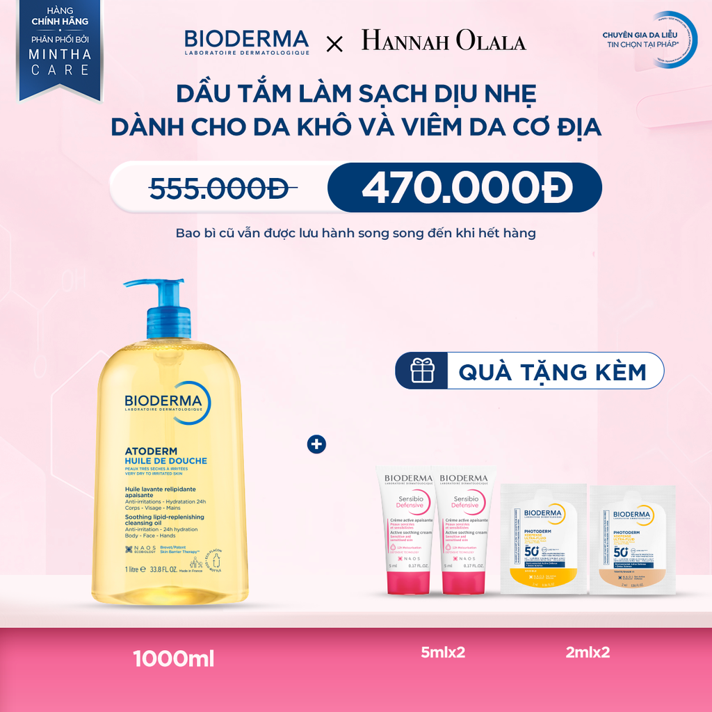  DEAL 11: DẦU TẮM GIÚP LÀM SẠCH LÀM DỊU VÀ DƯỠNG ẨM DÀNH CHO DA KHÔ DA NHẠY CẢM 