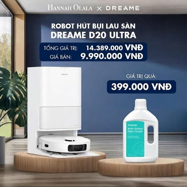  DREAME D20 ULTRA ROBOT HÚT BỤI THÔNG MINH LỰC HÚT 13.000PA TRẠM SẠC ĐA NĂNG RẢNH TAY ĐẾN 100 NGÀY BH 24 THÁNG - H17 