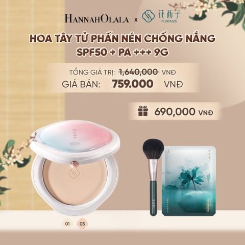  HOA TÂY TỬ PHẤN NÉN CHỐNG NẮNG SPF50 + PA +++ 9G - A181 