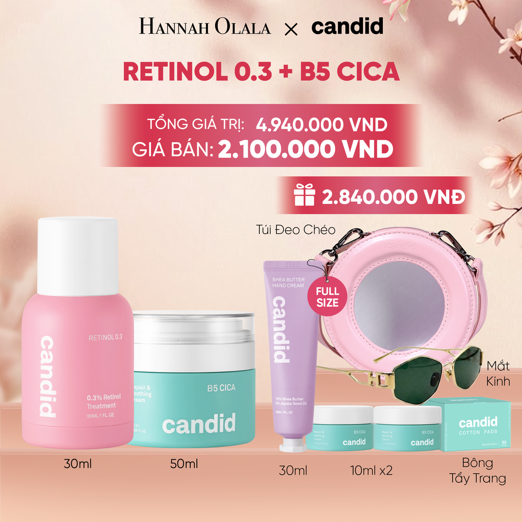 RETINOL 0.3 & B5 CICA BỘ ĐÔI LÀM MỜ NẾP NHĂN VÀ DƯỠNG ẨM PHỤC HỒI CHUYÊN SÂU DEAL 11: - A1515 