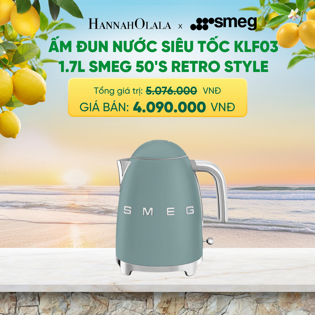  ẤM ĐUN NƯỚC SIÊU TỐC KLF03 1.7L SMEG 50'S RETRO STYLE - A2643 