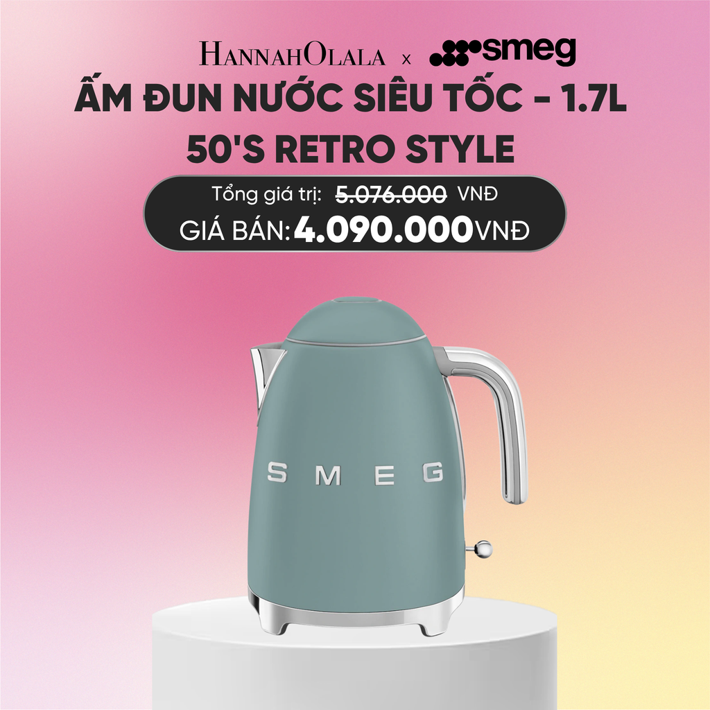  ẤM ĐUN NƯỚC SIÊU TỐC KLF03 1.7L SMEG 50'S RETRO STYLE 