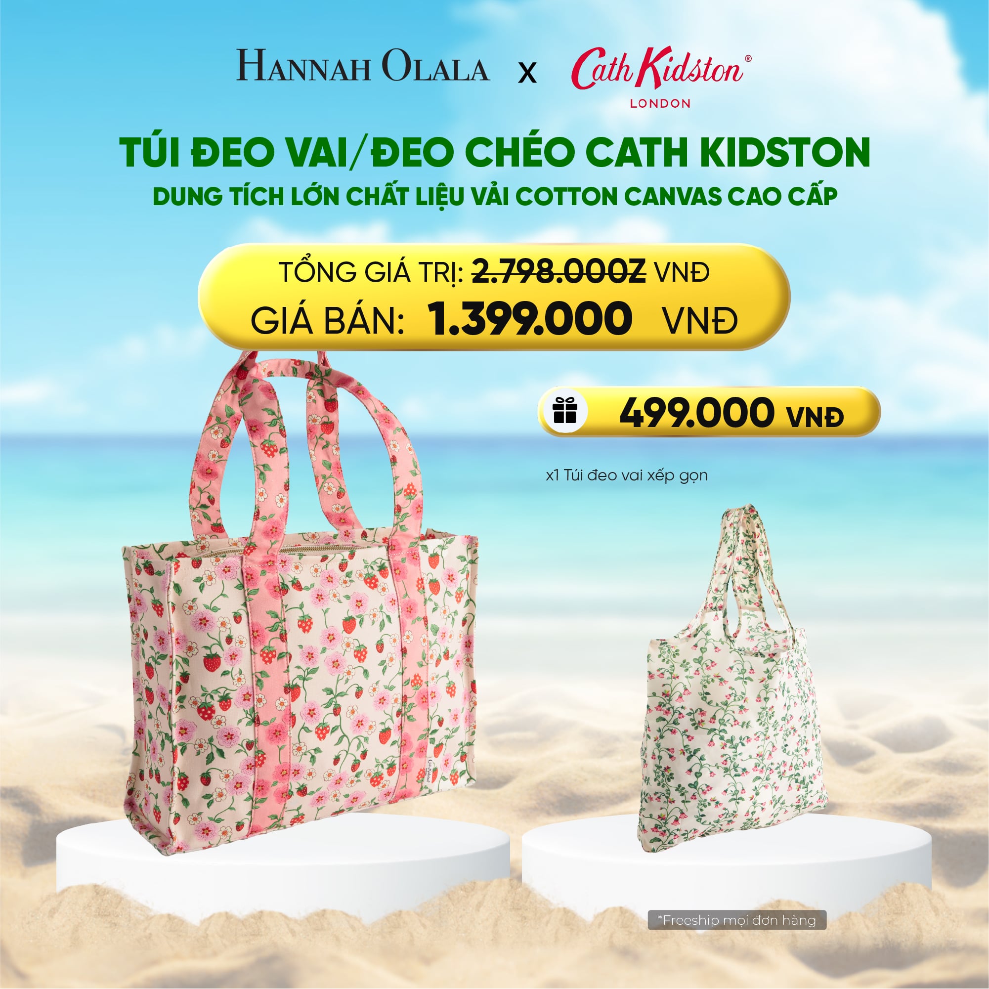 Túi Đeo Vai Cath Kidston Dung Tích Lớn - Hannah Olala