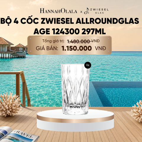  BỘ 4 CỐC ZWIESEL ALLROUNDGLAS AGE 124300 297ML_ D1126 